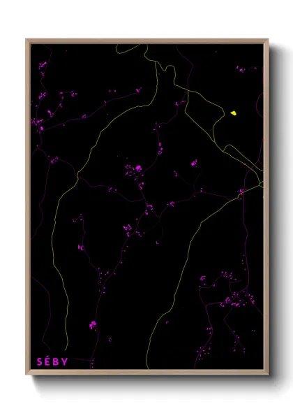 Une affiche de carte sur Séby