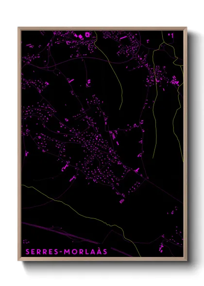 Une affiche de carte sur Serres-Morlaàs
