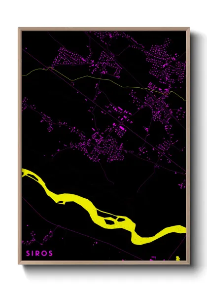 Une affiche de carte sur Siros