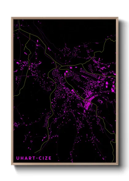 Une affiche de carte sur Uhart-Cize