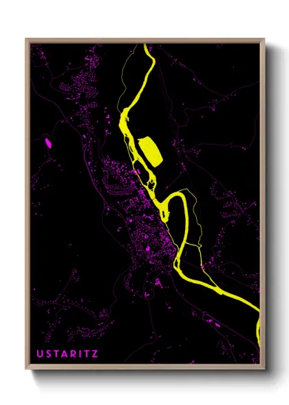 Une affiche de carte sur Ustaritz