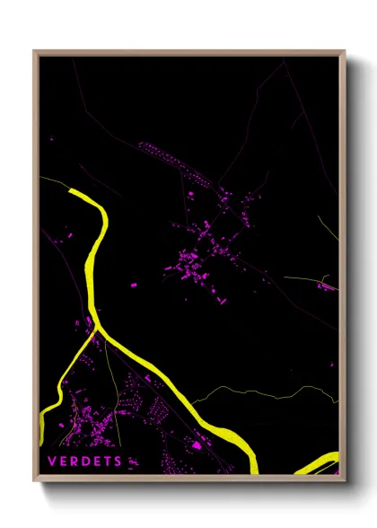 Une affiche de carte sur Verdets