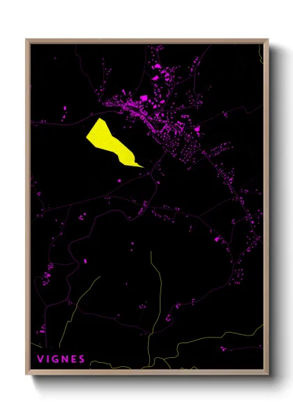 Une affiche de carte sur Vignes