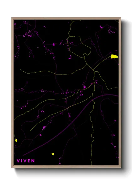 Une affiche de carte sur Viven