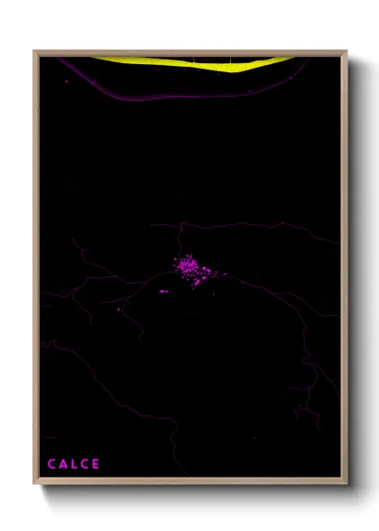 Une affiche de carte sur Calce