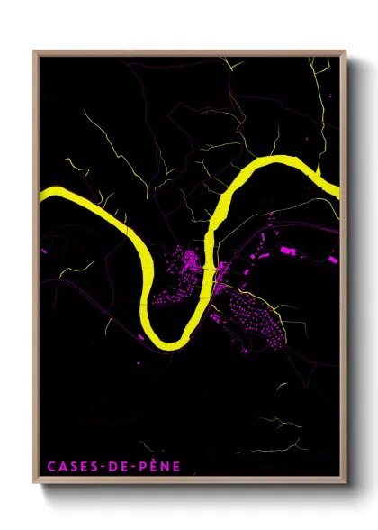 Une affiche de carte sur Cases-de-Pène