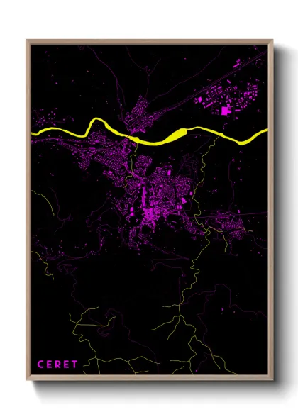 Une affiche de carte sur Ceret