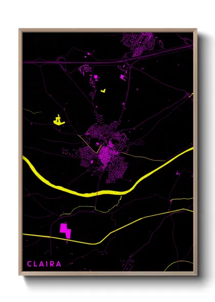 Une affiche de carte sur Claira