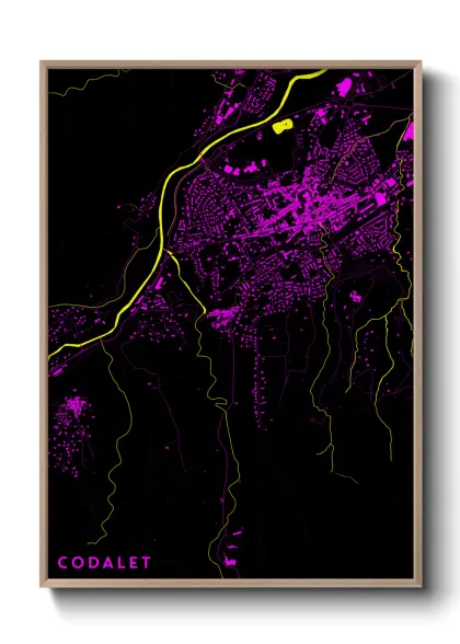 Une affiche de carte sur Codalet