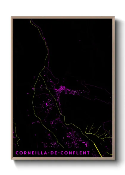 Une affiche de carte sur Corneilla-de-Conflent