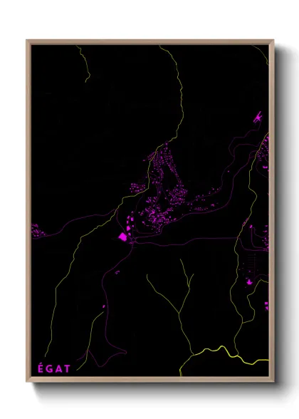 Une affiche de carte sur Égat