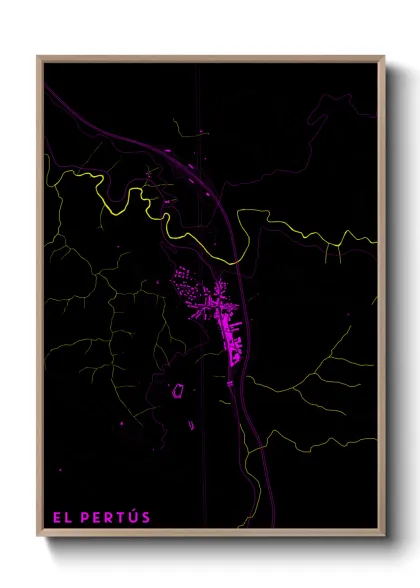 Une affiche de carte sur el Pertús