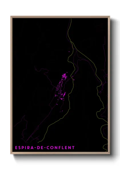 Une affiche de carte sur Espira-de-Conflent