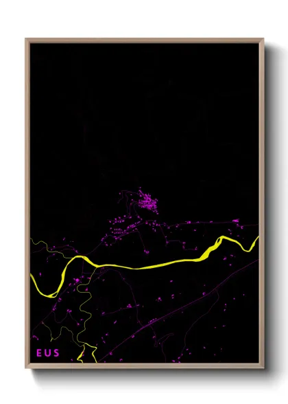 Une affiche de carte sur Eus