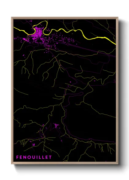 Une affiche de carte sur Fenouillet