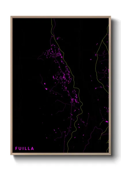 Une affiche de carte sur Fuilla