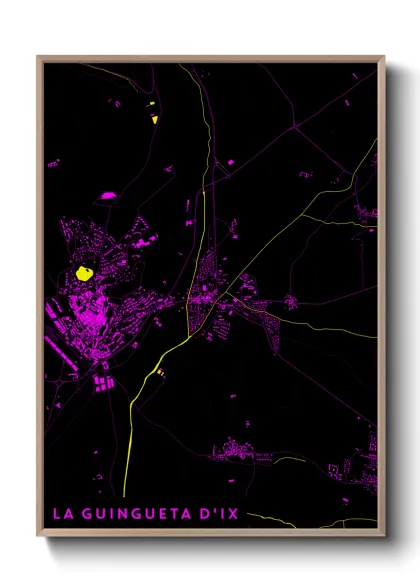Une affiche de carte sur la Guingueta d'Ix