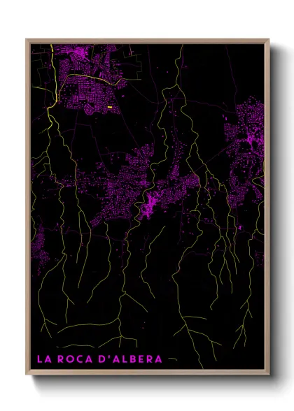 Une affiche de carte sur la Roca d'Albera