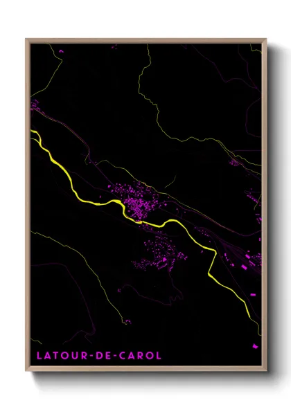 Une affiche de carte sur Latour-de-Carol