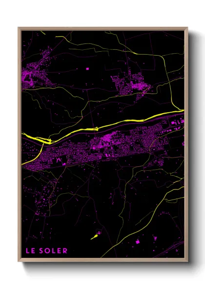 Une affiche de carte sur Le Soler