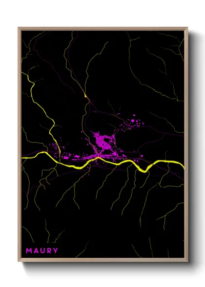 Une affiche de carte sur Maury