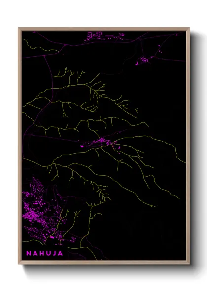 Une affiche de carte sur Nahuja