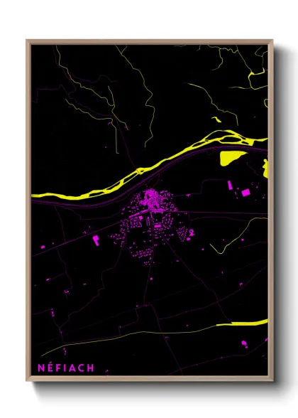 Une affiche de carte sur Néfiach