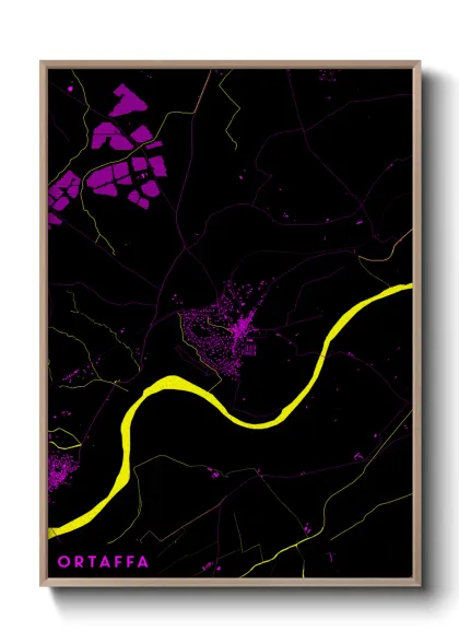 Une affiche de carte sur Ortaffa