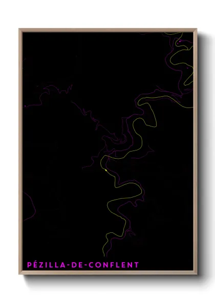 Une affiche de carte sur Pézilla-de-Conflent