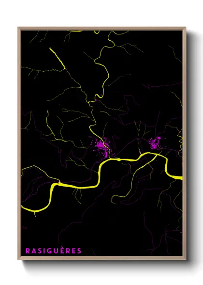 Une affiche de carte sur Rasiguères