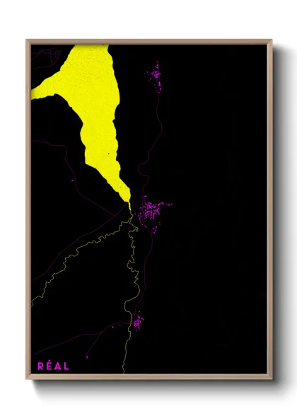 Une affiche de carte sur Réal