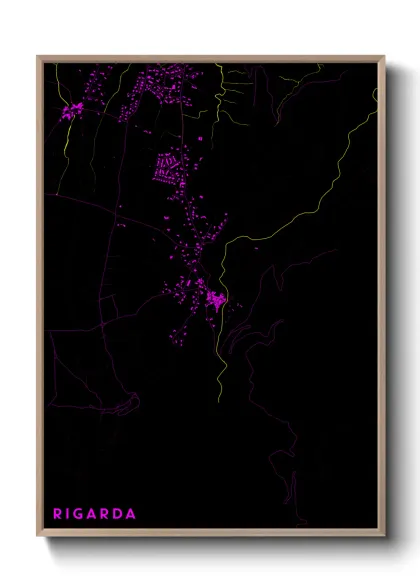 Une affiche de carte sur Rigarda