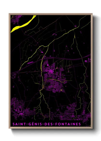 Une affiche de carte sur Saint-Génis-des-Fontaines