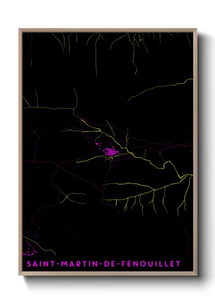 Une affiche de carte sur Saint-Martin-de-Fenouillet