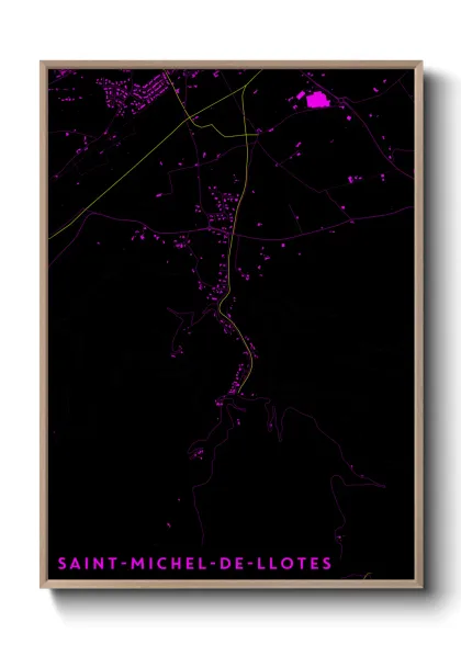 Une affiche de carte sur Saint-Michel-de-Llotes