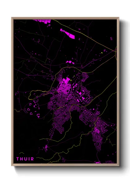 Une affiche de carte sur Thuir