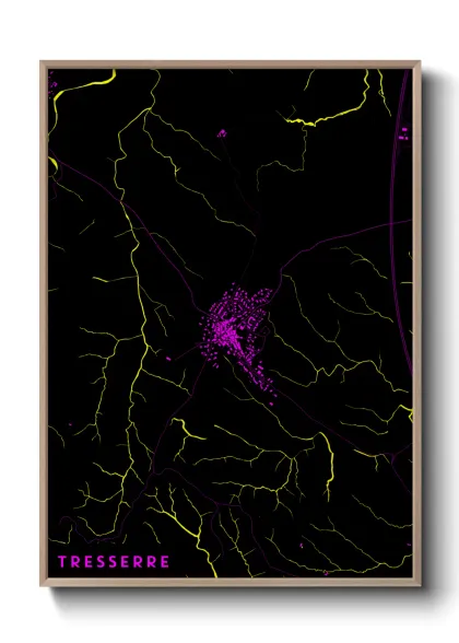 Une affiche de carte sur Tresserre