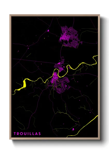 Une affiche de carte sur Trouillas