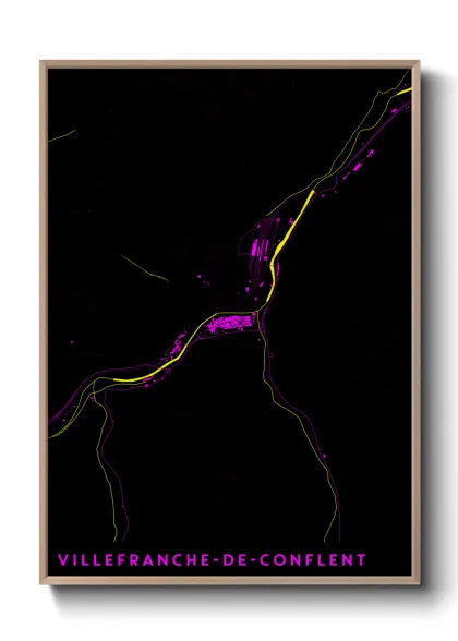 Une affiche de carte sur Villefranche-de-Conflent