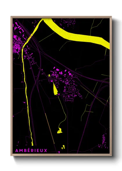 Une affiche de carte sur Ambérieux