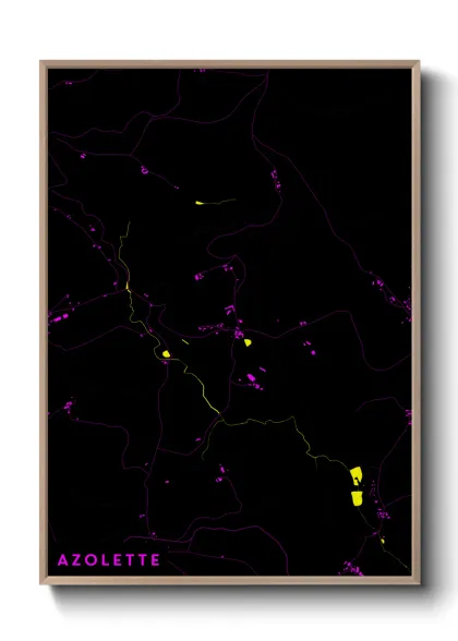 Une affiche de carte sur Azolette