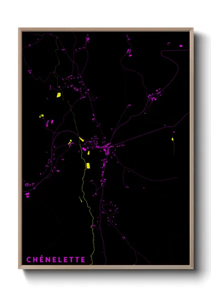 Une affiche de carte sur Chénelette