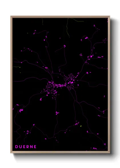 Une affiche de carte sur Duerne