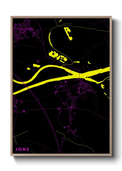 Une affiche de carte sur Jons