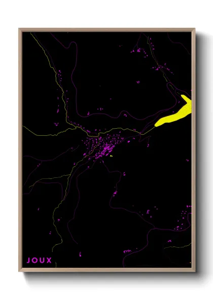 Une affiche de carte sur Joux