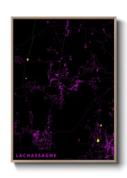 Une affiche de carte sur Lachassagne