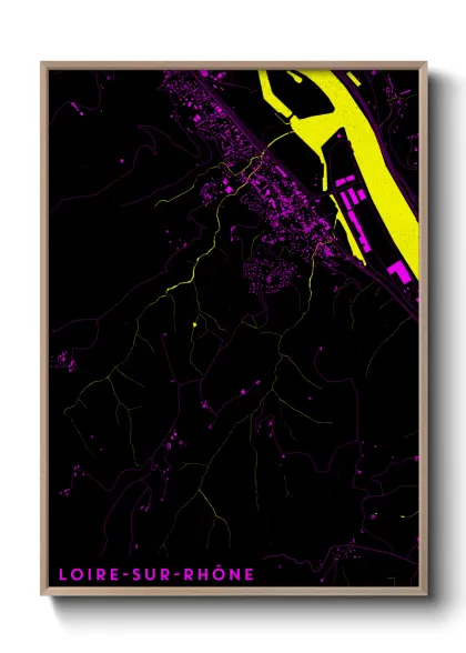 Une affiche de carte sur Loire-sur-Rhône