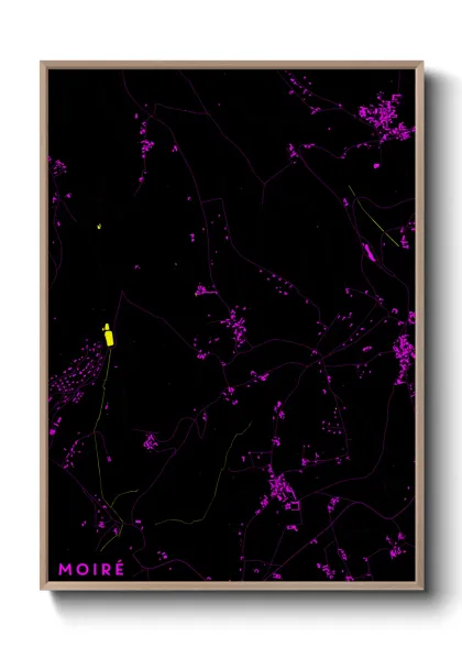 Une affiche de carte sur Moiré