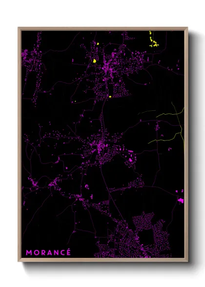 Une affiche de carte sur Morancé