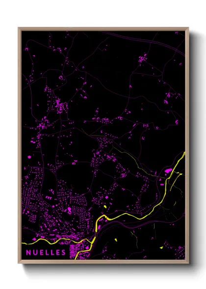 Une affiche de carte sur Nuelles
